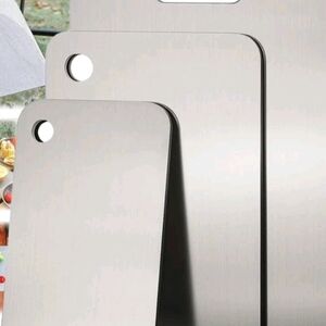 100% Pure Cut Titanium Cutting Board Set of 3, Double-Sided Food-Grade Titanium